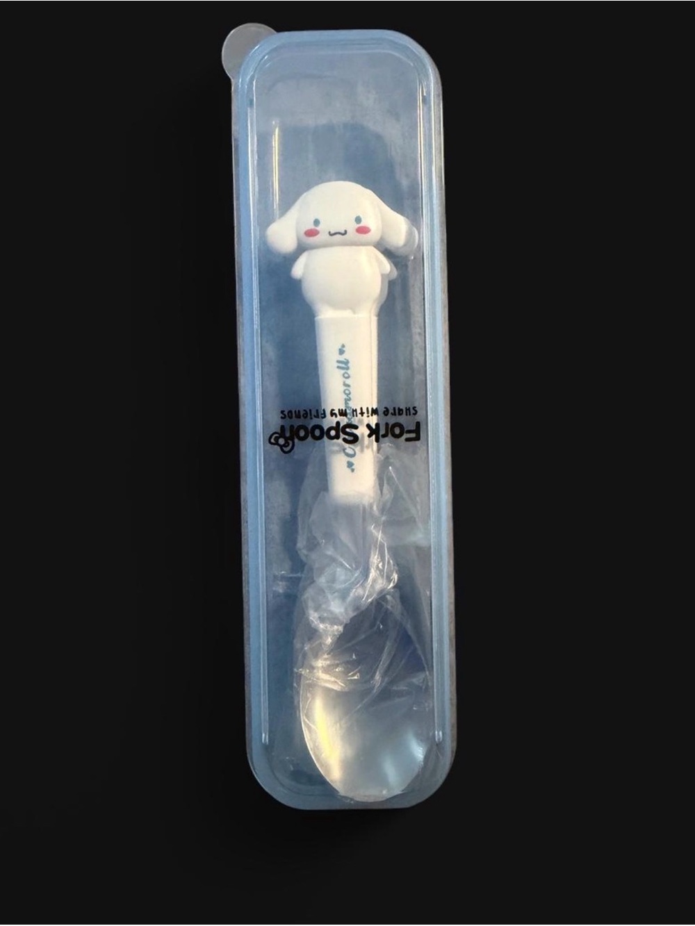 Cute White Character Stainless Spoon with Protective Case
